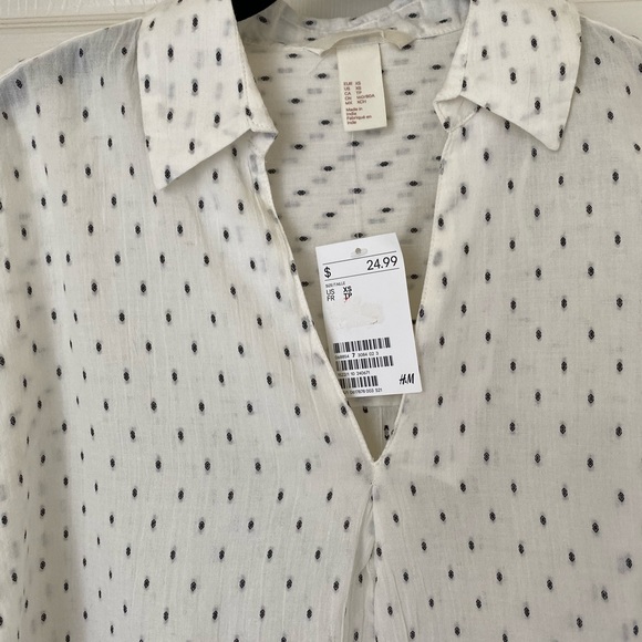 H&M Off White Peasant Tunic - Picture 2 of 4